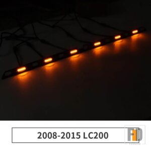 トヨタ グリル黄色と青の光幅ランプ ランドクルーザー 200 LC200 2021-2008 2020 外装装飾 LED フロントフォグライト - Yellow 2008-2015