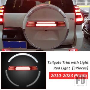 トヨタ 2010-2023 ランドクルーザープラド 150 FJ150 LC150 アクセサリーテールゲートスペアタイヤカバーストップランプダイナミック LED ライ - 2010-2023 Red Light