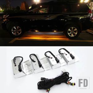 トヨタ ランドクルーザープラド 150 LC150 2010-2023 2018-20 エクステリアアクセサリー LED ランプドアペダルアンビエントライト - yellow light