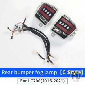 トヨタ ランドクルーザー 200 2016-2021 リアバンパー LED ランプフォグランプストップランプ LC200 FJ200 外装アクセサリー - C Style