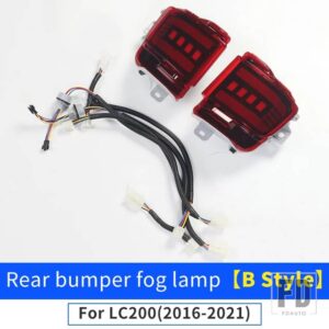 トヨタ ランドクルーザー 200 2016-2021 リアバンパー LED ランプフォグランプストップランプ LC200 FJ200 外装アクセサリー - B Style