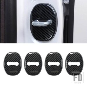 レクサス 570 LX570 LX450D 2008-2022 ステンレスドアロックカバーインテリアアクセサリー - Carbon Fiber Pattern