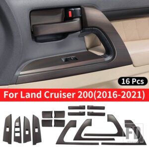 トヨタ 2008-2021 ランドクルーザー 200 ピーチウッドドア装飾ステッカー LC200 FJ200 インテリアアップグレードアクセサリーチューニング - 2016-2021 LC200
