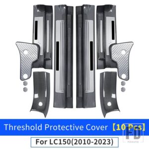 トヨタ ランドクルーザー 200 プラド 150 2008-2023 ドアドアシルペダル LC150 LC200 しきい値アップグレード室内装飾アクセサリー - LC150 2010-2023