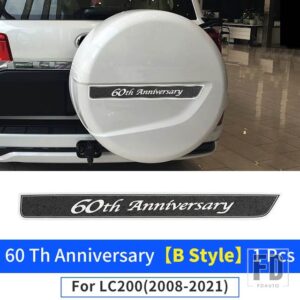 トヨタ ランドクルーザー 200 2008-2019-21 スペアタイヤクローム装飾ストリップ LC200 FJ200 外装アップグレードアクセサリー - B-Style-1-Pcs