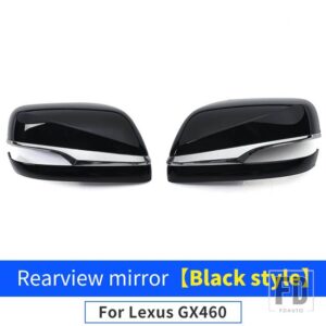 レクサス GX460 2010-2023 2022 バックミラーカバー交換 GX 460 外装アップグレード装飾アクセサリー - Black Style
