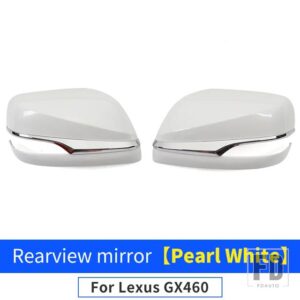 レクサス GX460 2010-2023 2022 バックミラーカバー交換 GX 460 外装アップグレード装飾アクセサリー - Pearl White