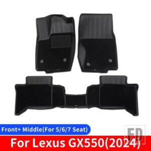 レクサス GX550 GX550H 2024 2025 スペシャルなフロアマットトランクマット GX 550 インテリアアップグレードアクセサリーチューニング - Floor Mats(5 6 7Seat