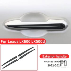 レクサス LX600 LX500D 2022 2023 2024 スタイリングアップグレード装飾クロームドアハンドルステンレスアクセサリー - Black handle