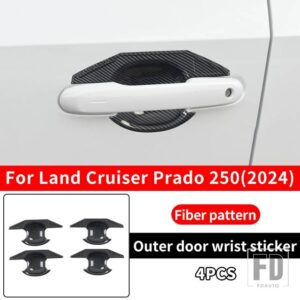 トヨタ ランドクルーザー 250 2024 2025 プラド LC250 1958 初版 FJ250 ドアハンドル装飾カバーアップグレードアクセサリー - Style B fiber