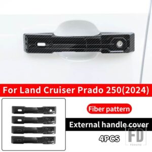 トヨタ ランドクルーザー 250 2024 2025 プラド LC250 1958 初版 FJ250 ドアハンドル装飾カバーアップグレードアクセサリー - Style A fiber