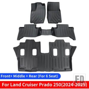 トヨタ ランドクルーザー 250 2024 2025 プラド LC250 1958 フロアマット/トランクマットインテリアアップグレードアクセサリーチューニング - Floor Mats 6 Seat