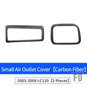 トヨタ 2003-2009 ランドクルーザープラド 120 空調ベント装飾アップグレードステッカー LC120 FJ120 インテリアアクセサリー - Carbon Fiber B