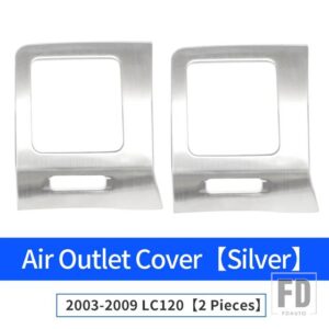 トヨタ 2003-2009 ランドクルーザープラド 120 空調ベント装飾アップグレードステッカー LC120 FJ120 インテリアアクセサリー - Silver A