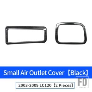 トヨタ 2003-2009 ランドクルーザープラド 120 空調ベント装飾アップグレードステッカー LC120 FJ120 インテリアアクセサリー - BLACK B