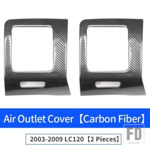 トヨタ 2003-2009 ランドクルーザープラド 120 空調ベント装飾アップグレードステッカー LC120 FJ120 インテリアアクセサリー - Carbon Fiber A