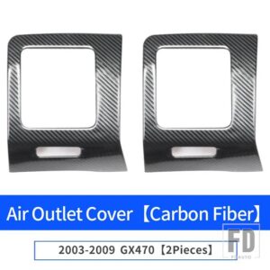 レクサス 2003-2009 GX470 空調コンセント装飾フレーム室内装飾アップグレードパッチアクセサリー - 03-09 Carbon Fiber A