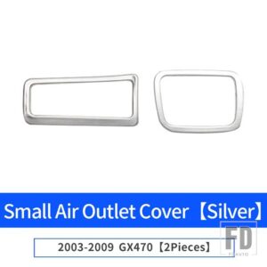 レクサス 2003-2009 GX470 空調コンセント装飾フレーム室内装飾アップグレードパッチアクセサリー - 03-09 Silver B