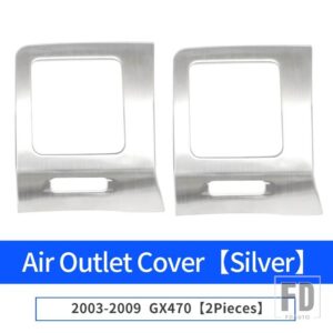レクサス 2003-2009 GX470 空調コンセント装飾フレーム室内装飾アップグレードパッチアクセサリー - 03-09 Silver A