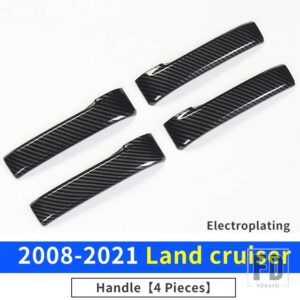 トヨタ 2008-2021 ランドクルーザー 200 内装ドアハンドル LC200 アクセサリーハンドルスイッチ傷防止 - Carbon Fiber