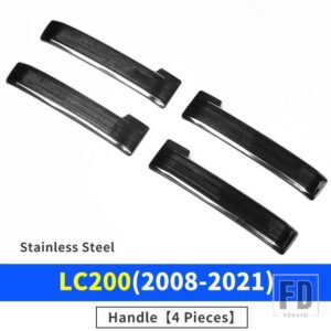 トヨタ 2008-2021 ランドクルーザー 200 内装ドアハンドル LC200 アクセサリーハンドルスイッチ傷防止 - Black Handle