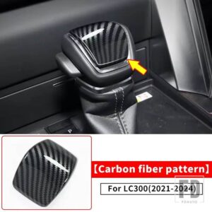 トヨタ ランドクルーザー 300 2021 2022 2024 センターコンソールトゥース車装飾ステッカー LC300 インテリアアクセサリーチューニング - Carbon Fiber Pattern