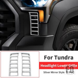 トヨタ 2022 2023 2024 タンドラ ヘッドライトアンダーグリル装飾吸気グリルアクセサリーに - Tundra Silver