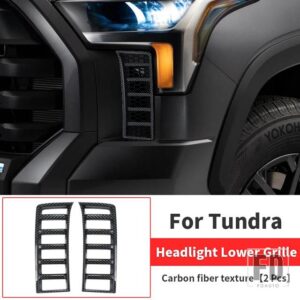 トヨタ 2022 2023 2024 タンドラ ヘッドライトアンダーグリル装飾吸気グリルアクセサリーに - Tundra Carbon Fiber