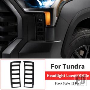 トヨタ 2022 2023 2024 タンドラ ヘッドライトアンダーグリル装飾吸気グリルアクセサリーに - Tundra Black