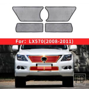 レクサス ステンレスフロントグリル蚊のイントルーダー防ぐ LX570 LX 570 2008-2022 アップグレード外装アクセサリー - LX 2008-2011