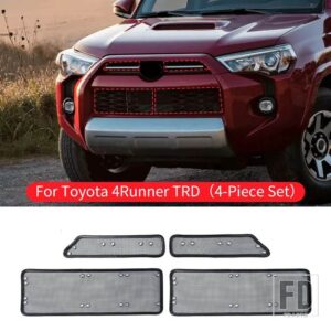 トヨタ フロントグリルステンレスワイヤーメッシュ 4 ランナー 2021-2010 TRD プロスポーツプレミアムオフロード外装部品アクセサリー - 4-Piece Set