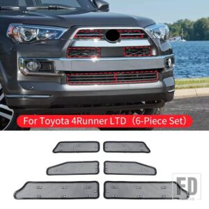 トヨタ フロントグリルステンレスワイヤーメッシュ 4 ランナー 2021-2010 TRD プロスポーツプレミアムオフロード外装部品アクセサリー - 6-Piece Set