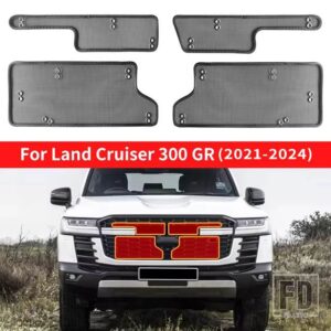 トヨタ ランドクルーザー 300 GR GR-S LC300 2022 2024 チューニング外装アップグレードアクセサリーステンレスワイヤーメッシュフロントグリル - LC300 GR
