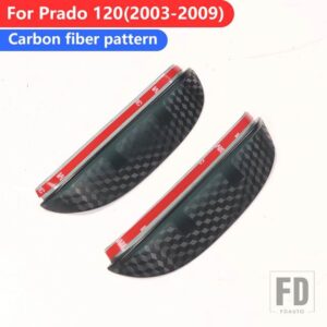 トヨタ バックミラー防雨カバー ランドクルーザープラド 120 LC120 FJ120 2003-2009 2008 外装アクセサリー雨アイブロウ - Fiber pattern