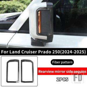 トヨタ ランドクルーザー 250 プラド LC250 2024 2025 1958 初版 FJ250 バックミラーサイド装飾アクセサリーチューニング - Fiber pattern
