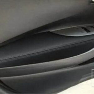トヨタ ドアアームレストカバー カローラ 2019-2022 マイクロファイバー革ドアアームレストパネルスキンカバートリム - Black Stitching