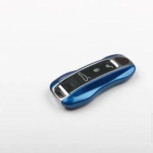 ポルシェ パナメーラ 17+ カイエン 2018+ リモート FOB キーケースシェルカバー ABS レッドブルークロームブラックホワイト - Blue