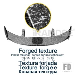 シトロエン カーボンペイントスポイラー C4 テールフィン 2011-2015 黒ルーフウイングタイプ TE アクセサリー - Forged texture