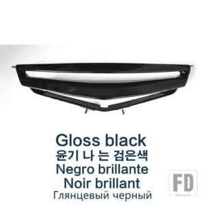 マツダ レーシンググリルバンパーカーボン表面メッシュフロントグリルリペアアクセサリー第一世代 6 2003-2012 - GR Gloss Black