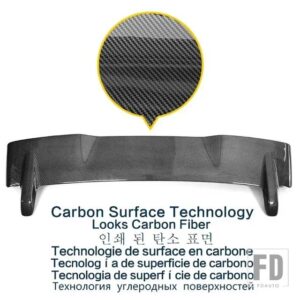 三菱 MONTERO スポイラー パジェロスポーツテールフィン 2016 2020 ホワイトリアウイング ABS プラスチックアクセサリー - Type Z Carbon paint