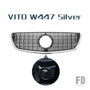 レーシンググリル光沢スポイラーフロントバンパーグリルメッシュベンツヴィト W447 V クラス V260 V250 2015 - 2019 - VITO Type C