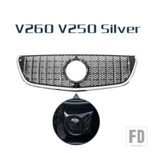 レーシンググリル光沢スポイラーフロントバンパーグリルメッシュベンツヴィト W447 V クラス V260 V250 2015 - 2019 - V Class Type A