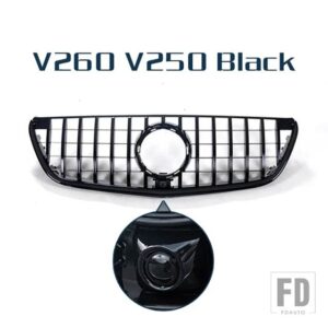 レーシンググリル光沢スポイラーフロントバンパーグリルメッシュベンツヴィト W447 V クラス V260 V250 2015 - 2019 - V Class Type D