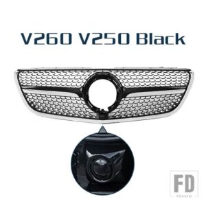 レーシンググリル光沢スポイラーフロントバンパーグリルメッシュベンツヴィト W447 V クラス V260 V250 2015 - 2019 - V Class Type F