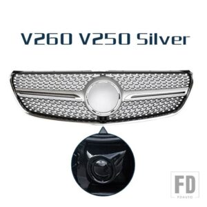 レーシンググリル光沢スポイラーフロントバンパーグリルメッシュベンツヴィト W447 V クラス V260 V250 2015 - 2019 - V Class Type G