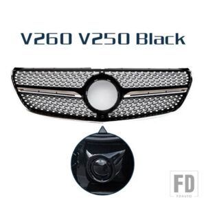 レーシンググリル光沢スポイラーフロントバンパーグリルメッシュベンツヴィト W447 V クラス V260 V250 2015 - 2019 - V Class Type H