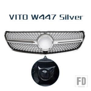 レーシンググリル光沢スポイラーフロントバンパーグリルメッシュベンツヴィト W447 V クラス V260 V250 2015 - 2019 - VITO Type B