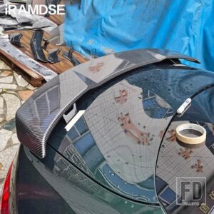 ジャガー XF リアウイング 2016 - 2021 用スポイラー グロスブラック テールフィン アクセサリー - Carbon Paint