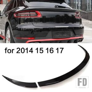 ポルシェ テールフィン マカン スポイラー 2014 - 2023 カーボン表面リアウイングアクセサリー スタイル変える - 14-17 Glossy Black