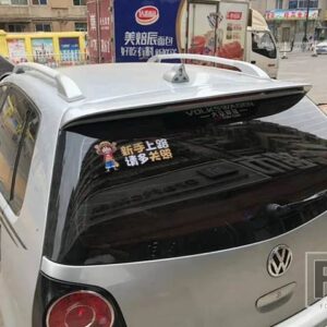 VW 光沢ブラックスポイラー ポロ 2006 07 08 09 リアトランクウイングダックテールリップ - Silver